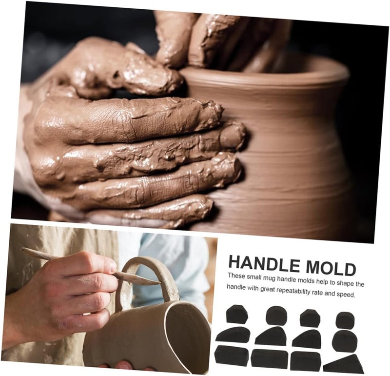 Healifty 24pcs DIY EVA Mug Handle Molds for Pottery Cup Handle Making Non Deformable Clay Tool with Multiple Styles for Creative Ceramic Crafting - Image 5