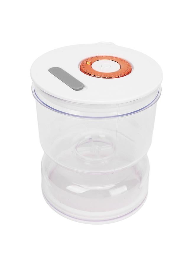 Pickle Jar with Strainer Flip Fork Date Record Hourglass Tight Sealing Dry Wet Separation Food Storage Container for Olives Kitchen - Image 4