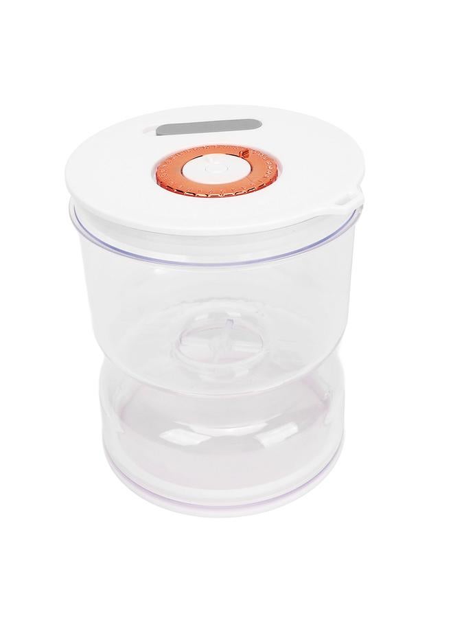 Pickle Jar with Strainer Flip Fork Date Record Hourglass Tight Sealing Dry Wet Separation Food Storage Container for Olives Kitchen - Image 3