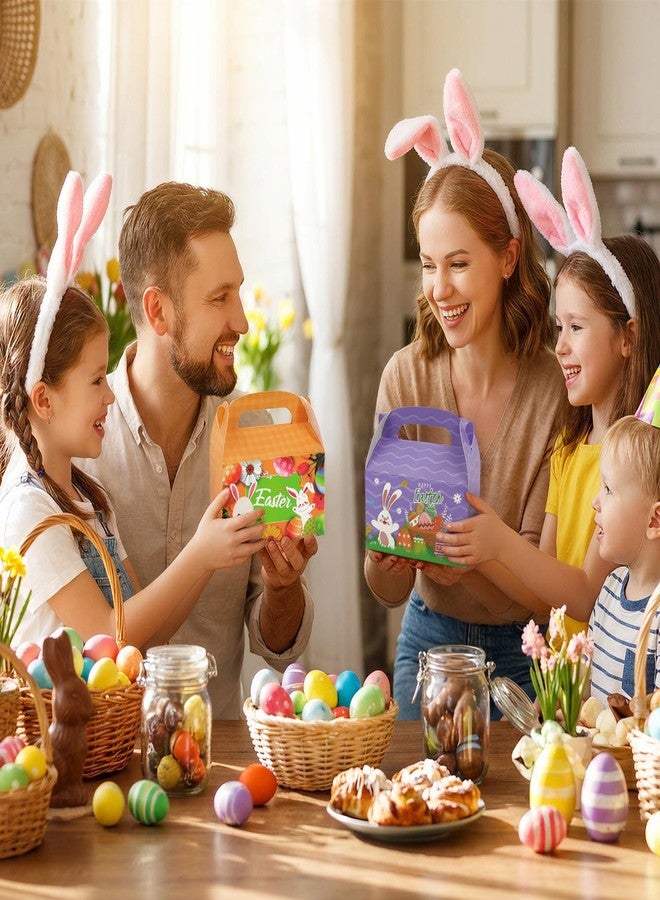DERZIFUN مجموعة علب هدايا عيد الفصح من ديرزيفون، 20 علبة بمقبض، مقاس 6.5 بوصة × 3.5 بوصة × 6.5 بوصة، علب مثلثة الشكل لتوزيعات الحفلات والحلوى والحلويات وزينة عيد الفصح - Image 5