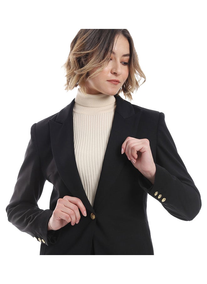 Esla Single Buttoned Basic Blazer  - Image 4