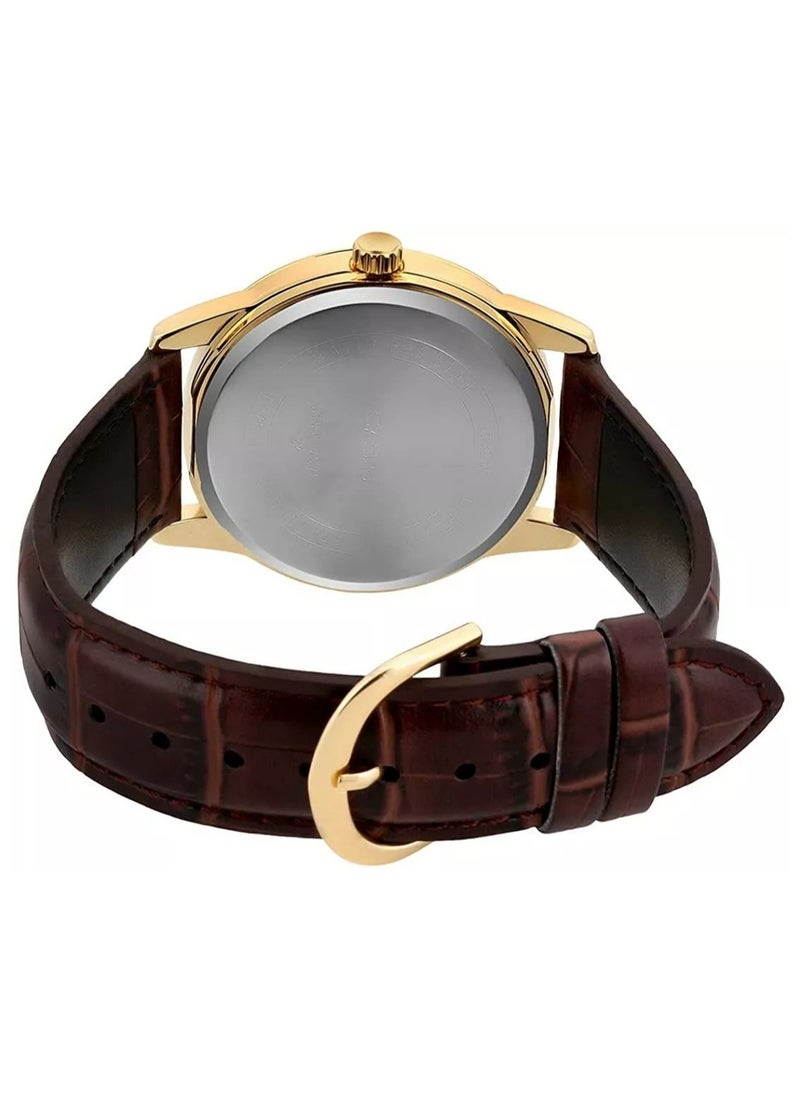 CASIO Casio Men's Water Resistant Analog Watch MTP-V004GL-7AUDF - Brown  - Image 5