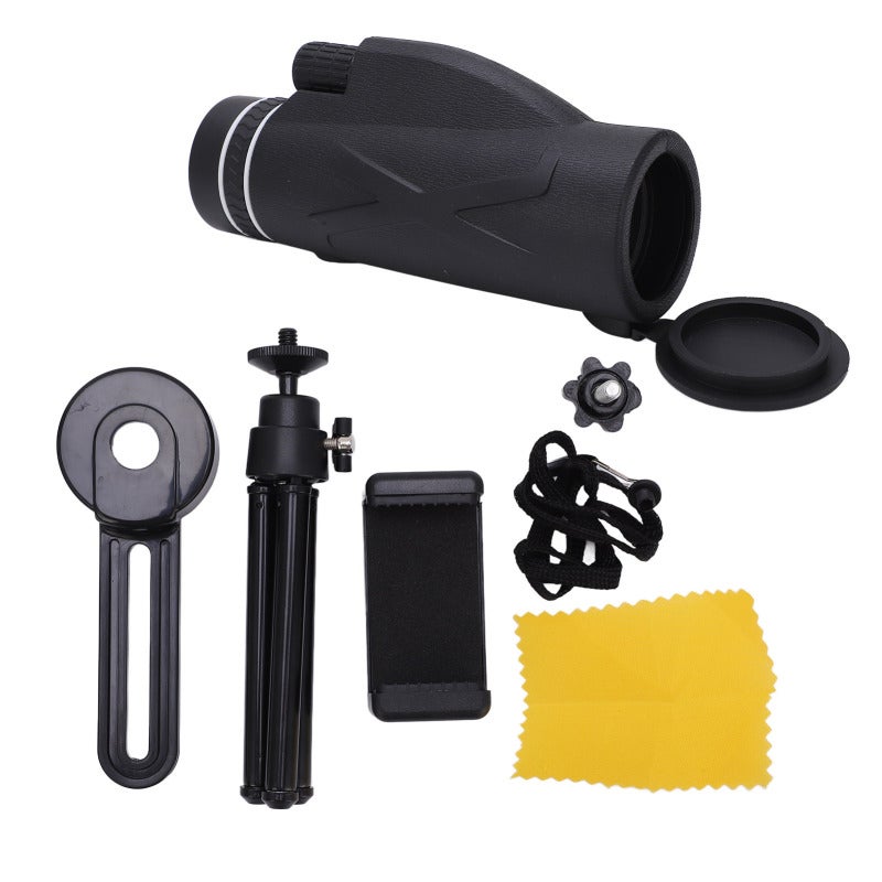 80X100 Monocular Telescope: Optical Glass Lens With FMC Coating, High Definition 40mm Wide Field View - Lightweight Easy Focus Monocular for Hunting, Bird Watching, Hiking And Concerts - Image 1