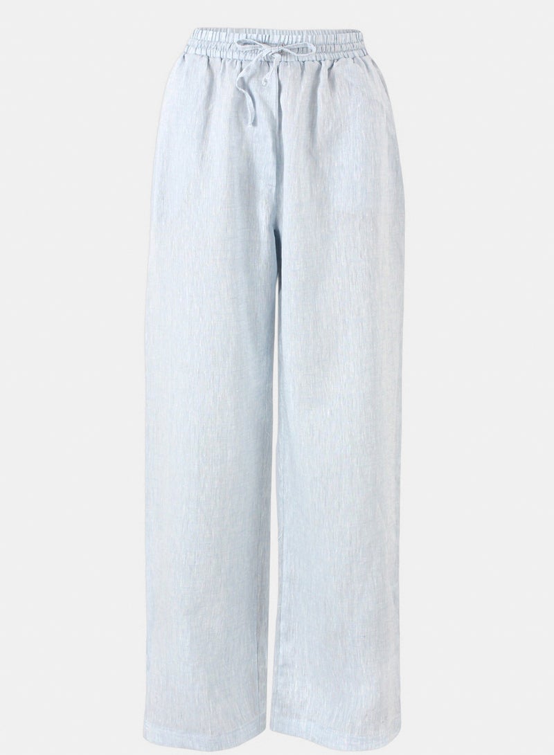 Drawstring Linen Trousers.