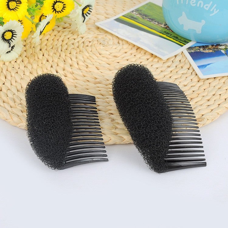 Generic Volume Hair Pad Clip-On Roots Booster Black Large Hair Pad 