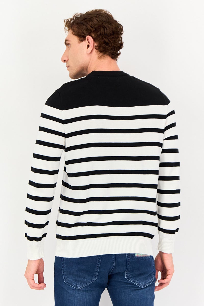Celio Men Crew Neck Stripe Sweater, Multicolor - Image 3
