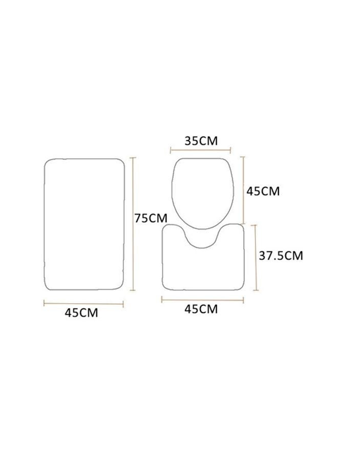 NIBEMINENT 4-Piece Elephant Printed Shower Curtain Set Brown/White 40x4x30centimeter - Image 2