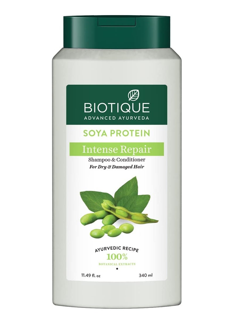 بيوتيك شامبو بروتين الصويا يصلح الشعر الجاف التالف ويوازن درجة الحموضة ويمنع بهتان اللون 340 مل - Image 1