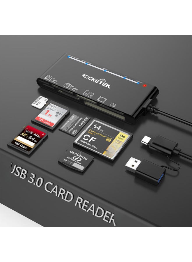 Rocketek Usb 3.0 Multi-function Card Reader Cf/xd/ms/sd/tf Card Seven In One Usb Card Reader - Image 2