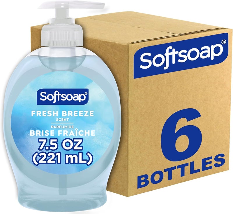 Softsoap Liquid Hand Soap, Fresh Breeze - 7.5 Fluid Ounce (Pack of 6) Consistent steady quality - Image 1