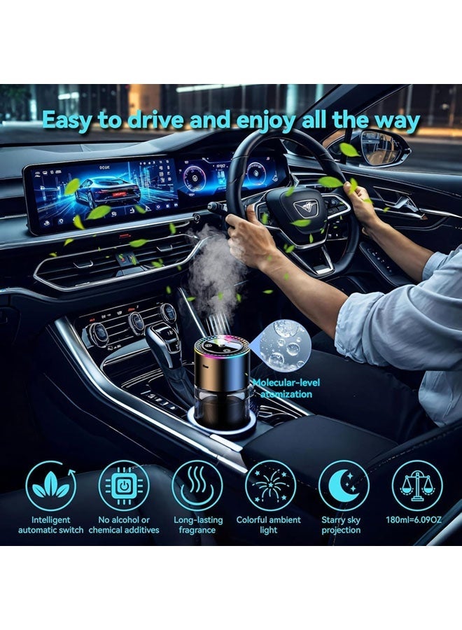 Arabest Smart Car Air Freshener with Star Projector, 180ML Large Capacity 8 Months car diffusers for essential oils. Auto On/Off, Adjustable Intensity for car and home - Image 2