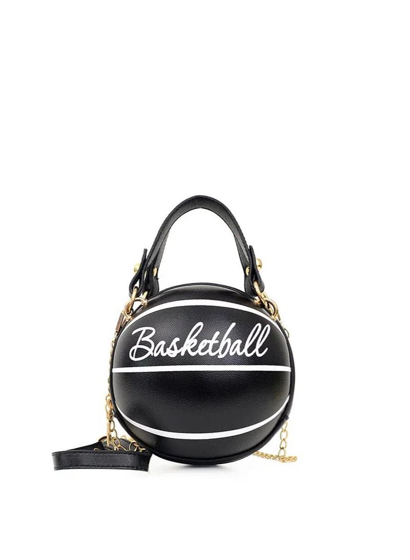 Y&D Shoulder Bag Basketball Football Shaped Fashion Portable Handbag Novelty Purse Circle for Girls and Women - Image 1