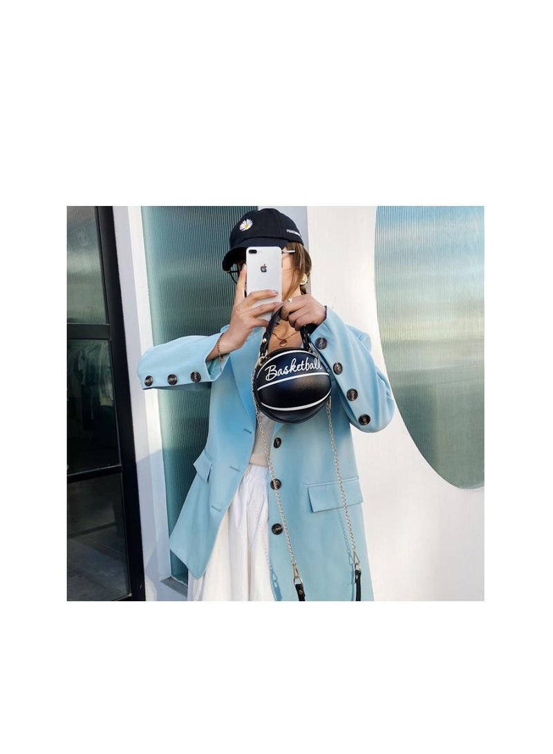 Y&D Shoulder Bag Basketball Football Shaped Fashion Portable Handbag Novelty Purse Circle for Girls and Women - Image 4