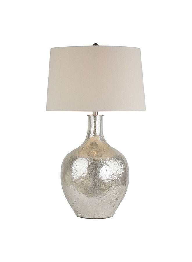 DANUBE HOME Jonathan Table Lamp Glass Table Lamps Modern Home Decoration For Your Lovely Living Room Dining Room Bedroom L 46 x W 46 x H 77.5 cm Silver  - Image 2