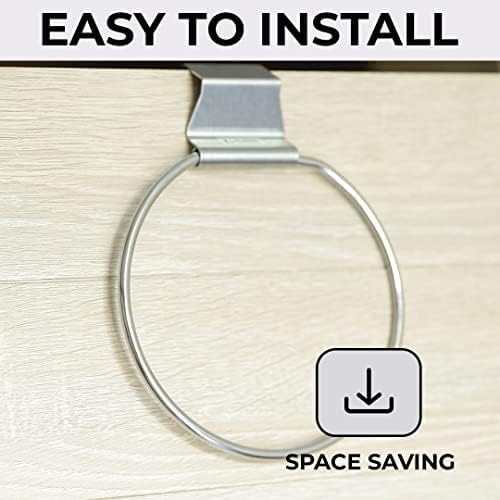 Kuber Industries Stainless Steel Towel Hanger for Bathroom|Multipurpose Napkin Holder for Bathroom & Kitchen|ZT-3121|Silver - Image 5