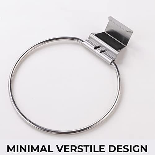 Kuber Industries Stainless Steel Towel Hanger for Bathroom|Multipurpose Napkin Holder for Bathroom & Kitchen|ZT-3121|Silver - Image 4