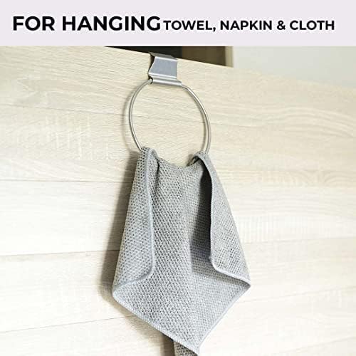 Kuber Industries Stainless Steel Towel Hanger for Bathroom|Multipurpose Napkin Holder for Bathroom & Kitchen|ZT-3121|Silver - Image 2