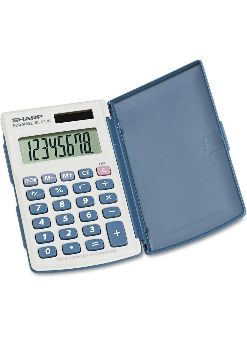 Sharp Electronics Dual 8-Digit Electric Calculator (EL-243S) - Image 1