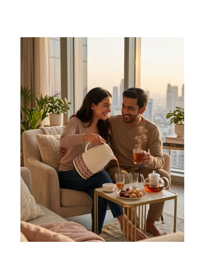 ميلريتش ترمس ميلريتش بريميوم 1.0 لتر - دلة عازلة للحرارة مع زجاج داخلي وردي - هيكل بلاستيكي أنيق للشاي والقهوة والمياه الساخنة - مقبض مقاوم للحرارة وقاعدة مانعة للانزلاق - Image 2