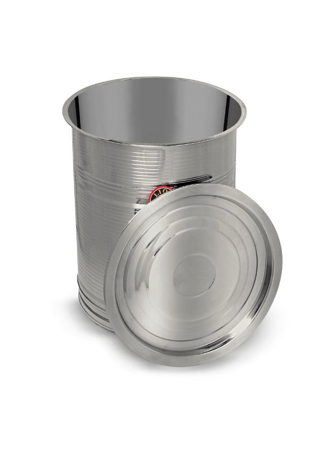 LION Stainless Steel Storage Drum | Food Grade Airtight Container for Grains, Sugar, Flour, Tea, Coffee, and More | BPA Free, Rust & Corrosion Resistant, 18 Liter, 31x36 cm - Image 2