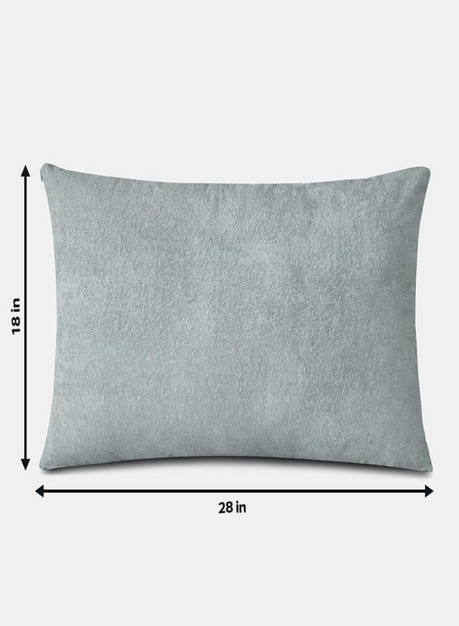 Sleepyhead Waterproof Bamboo Terry Pillow Protector, (28"x18", Set of 2, Grey) - Image 3