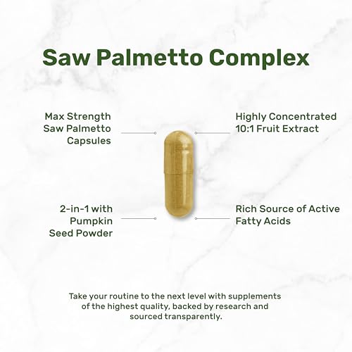 DEAL SUPPLEMENT Saw Palmetto Supplement with Pumpkin Seed, 300 Capsules | Promotes Prostate Health | DHT Blocker | Hair Growth Vitamins, Maintain Normal Urinary Frequency - Image 3