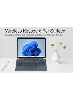 Rock Pow Arabic Wireless Keyboard Type Cover Trackpad For Microsoft Surface Pro 9/Pro 8/Pro X/Pro 10/Pro 11 13 Inch, Portable Bluetooth 5.0 Wireless Keyboard Surface Pro 11/10/9/8/X with Pencil Holder  - Image 3