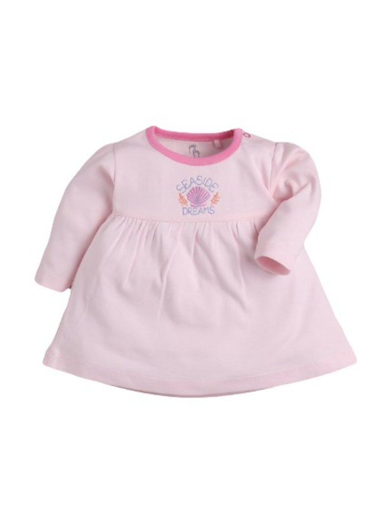 BABY GO Full Sleeve Regular Round Neck A Line Frocks for Baby Girls (Pack of 2) - Image 2