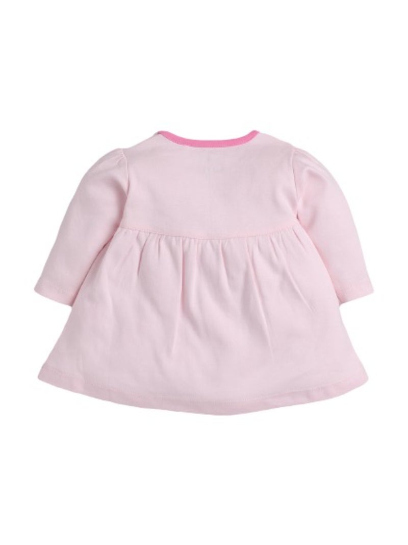 BABY GO Full Sleeve Regular Round Neck A Line Frocks for Baby Girls (Pack of 2) - Image 3