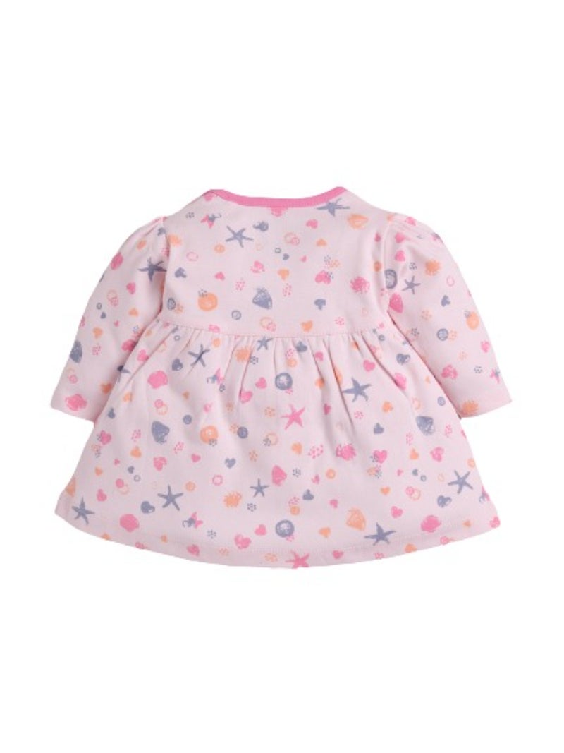 BABY GO Full Sleeve Regular Round Neck A Line Frocks for Baby Girls (Pack of 2) - Image 5