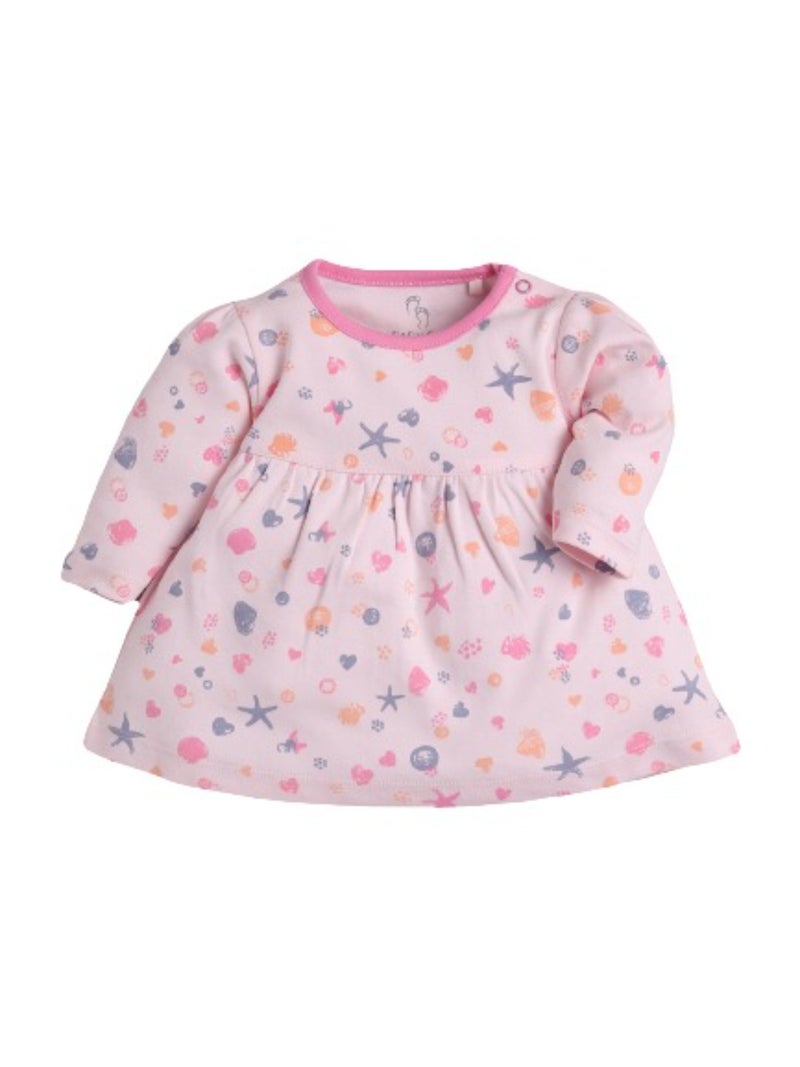 BABY GO Full Sleeve Regular Round Neck A Line Frocks for Baby Girls (Pack of 2) - Image 4