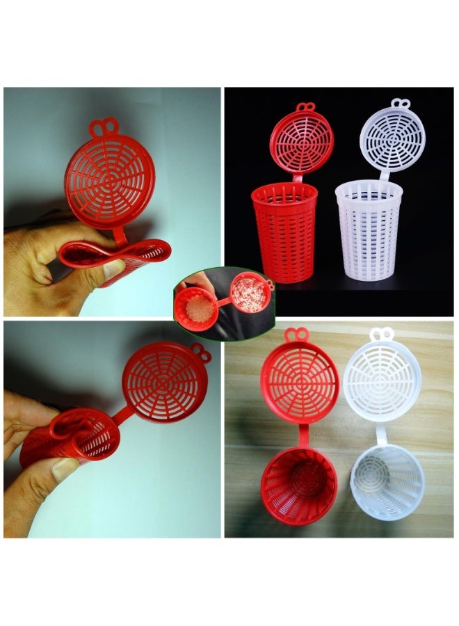 Generic 10 Pieces Fish Bait Cage Holder Trap Feeder Large Bucket Fish Bait Box Plastic Fish Bait Basket Fishing Tackle Kit Suitable for Fish, Shrimp, Earthworms, Crab  - Image 3