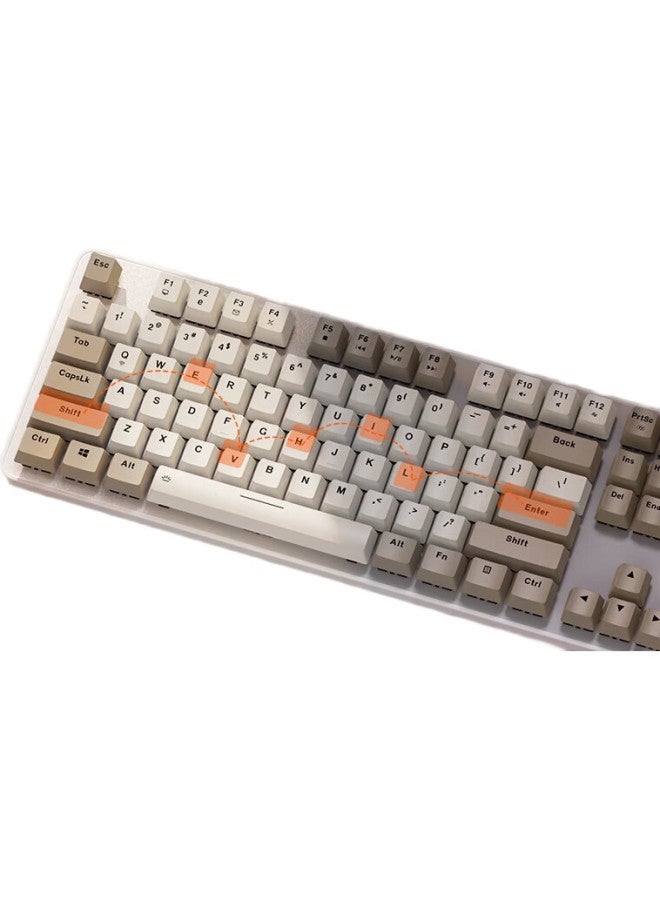 Daryo Dareu Ek810 Wireless Mechanical Keyboard, Laptop Office Business Keyboard, 2.4G Bluetooth Tri-Mode Connection, Full-Size 104 Keys, Deep Space Gray Brown Switch - Image 1