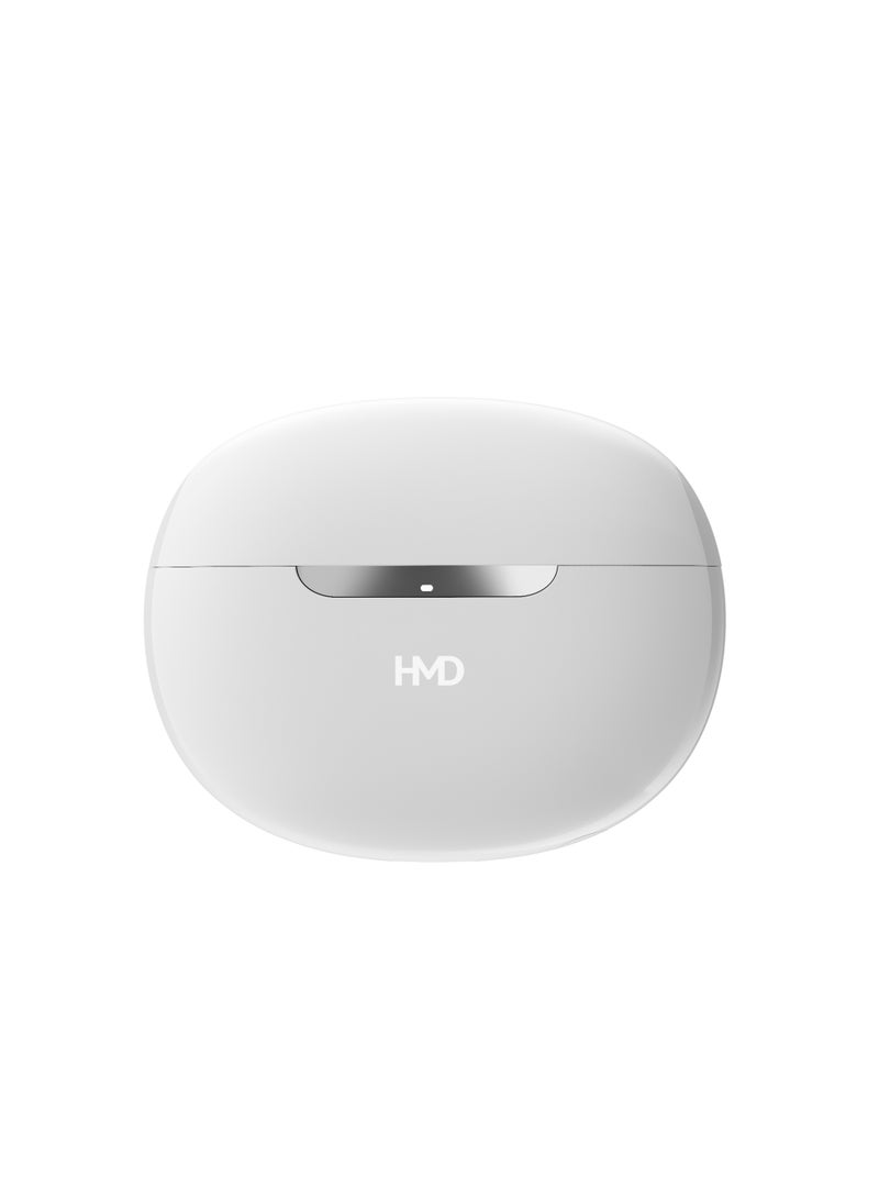 HMD DUB P60 True Wireless Earbuds, 10mm Drivers, Active Noise Cancellation, 4 Mic ENC for Clear Calls, 30 Hours Playtime, Low Latency Mode, IPX4, Instant Open and Pair, Fast Charging White - Image 5