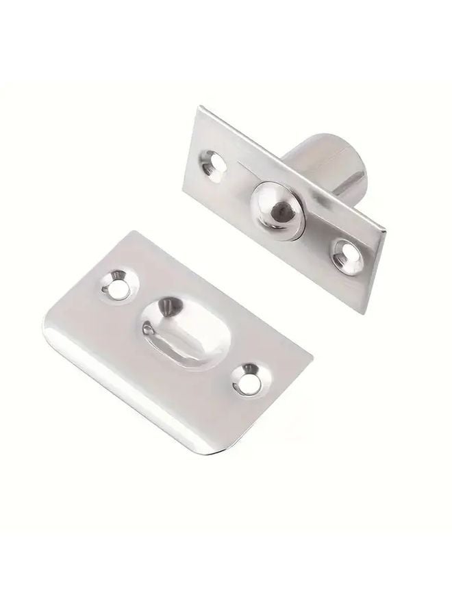 Silvery Stainless Steel Door Latch Concealed Top Bead For Wooden Doors - Image 1