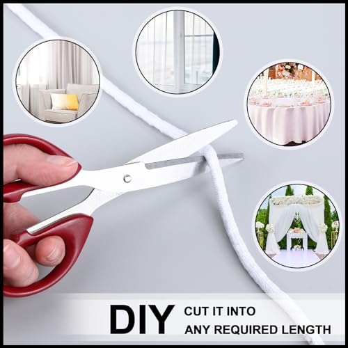Wowangce Curtain Weighted Tape Leaded Drapery Tape Weighted Lead Rope Increase Drapery for Outdoor Indoor Curtain Accessories(10 Yard,0.2 Lb/Meter) - Image 5