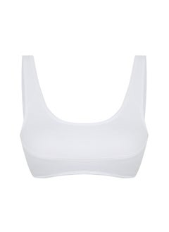 trendyol White Bralet Textured Bikini Top  - Image 5