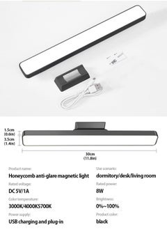 LOOPITYS Closet Light, Led Strip Light Under Cabinet, Bedside Wall Lamp, 10W Rechargeable Battery Light Bar Adjustable Dimmable Brightness for Bedroom Kitchen Dorm Wardrobe,Tri color temperature, long press dimming, 800mAh battery, magnetic suction for easy disassembly and handheld use  - Image 5