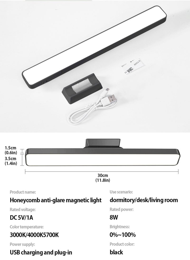 LOOPITYS Closet Light, Led Strip Light Under Cabinet, Bedside Wall Lamp, 10W Rechargeable Battery Light Bar Adjustable Dimmable Brightness for Bedroom Kitchen Dorm Wardrobe,Tri color temperature, long press dimming, 800mAh battery, magnetic suction for easy disassembly and handheld use  - Image 5