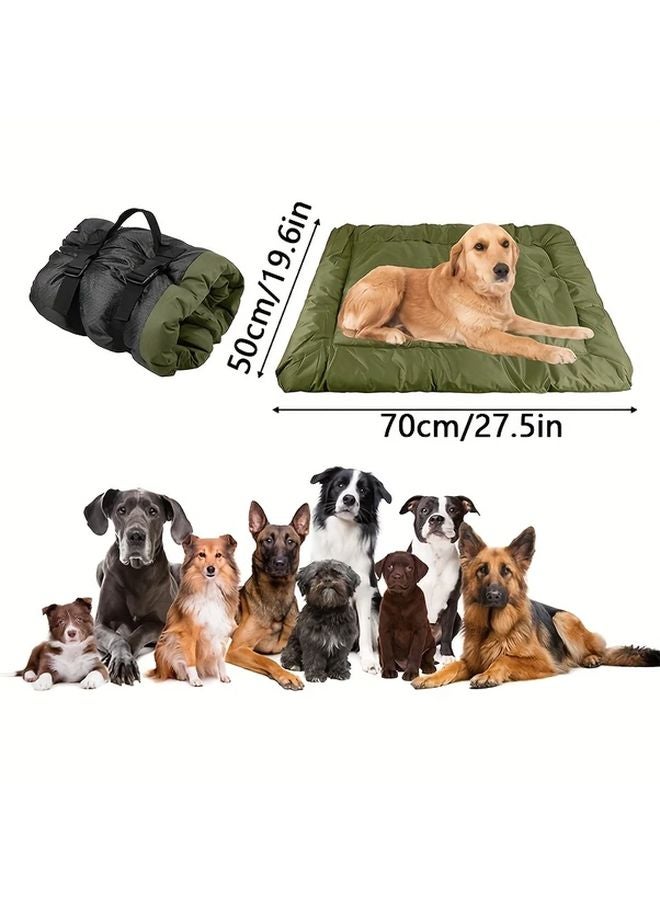 سرير كلب قابل للطي 50x70 سم مرتبة حيوانات أليفة محمولة بمقبض سهل التنظيف للداخل والخارج - Image 4