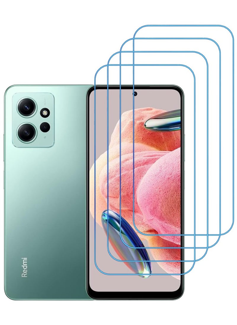 ACLIX 4 Pieces Antistatic ESD Dustproof Premium Quality High Definition Clear Tempered Glass Screen Protector Designed For Xiaomi Redmi Note 12 - Image 1