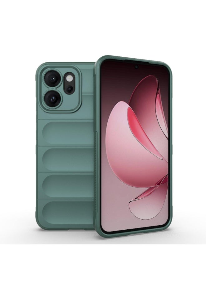 Phone case cover Magic Shield TPU + Silicone Shockproof Phone Case For   Oppo Reno 14F (Dark Green) - Image 1
