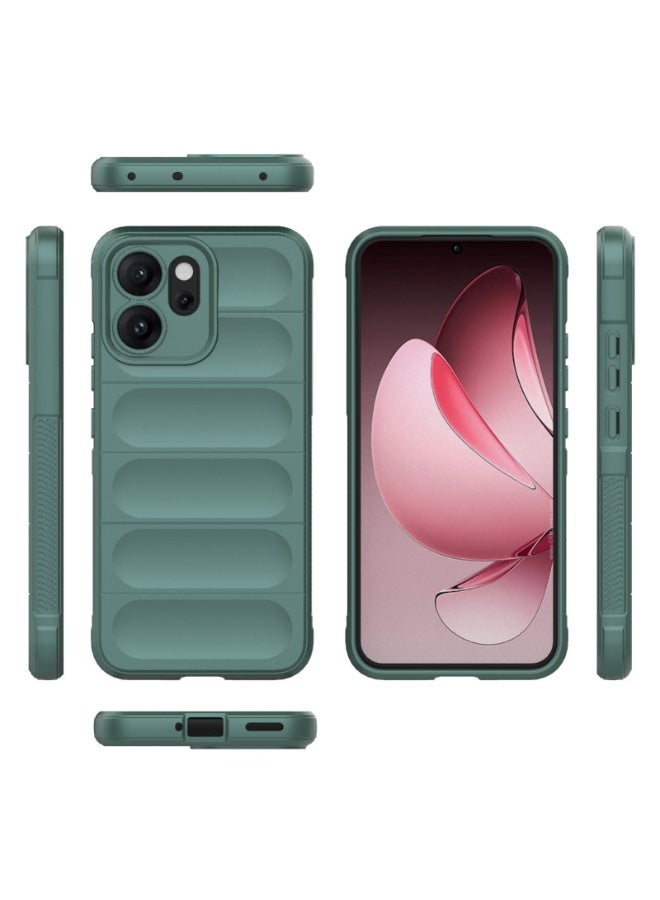 Phone case cover Magic Shield TPU + Silicone Shockproof Phone Case For   Oppo Reno 14F (Dark Green) - Image 3