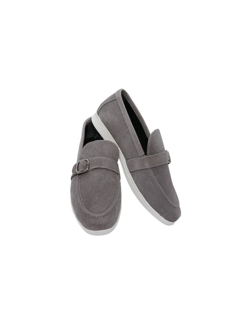 Regno Grey Suede Loafers - Image 4