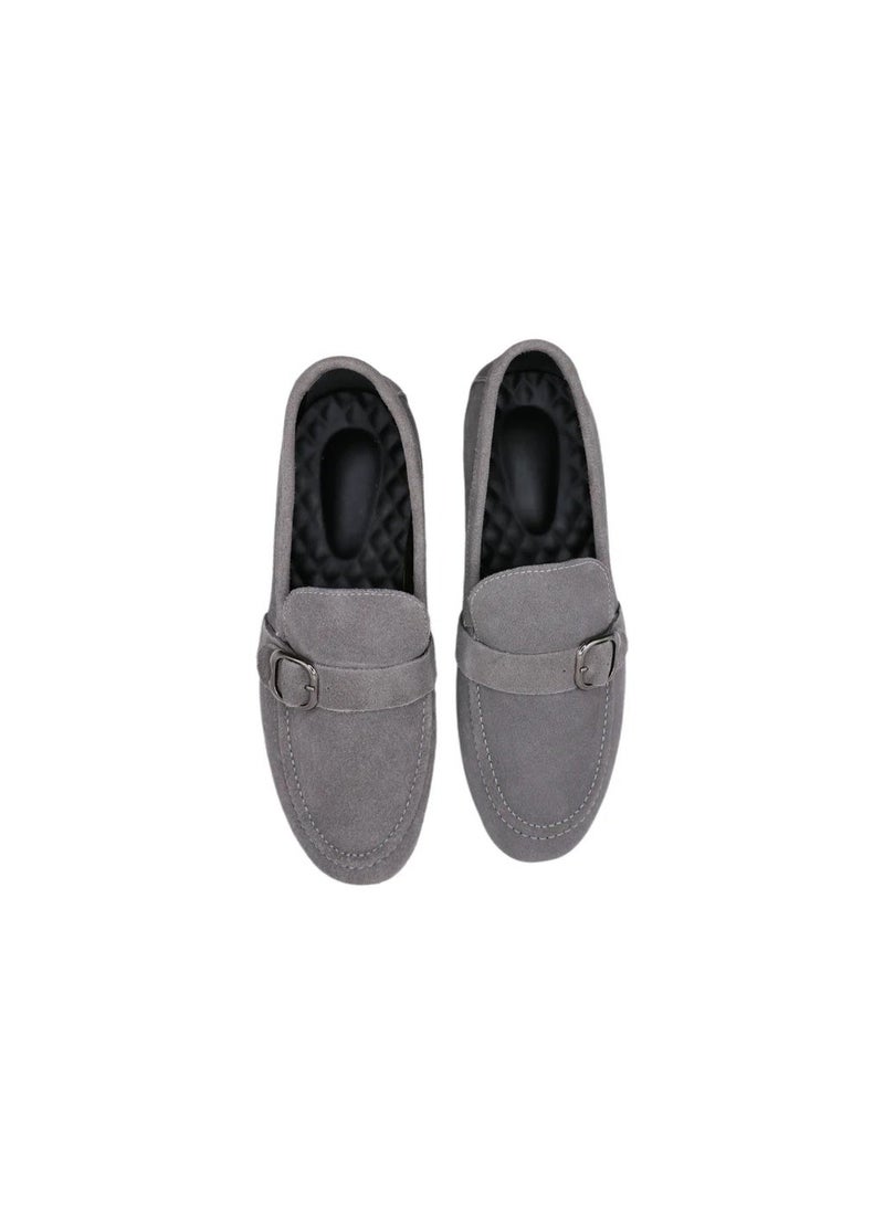 Regno Grey Suede Loafers - Image 5