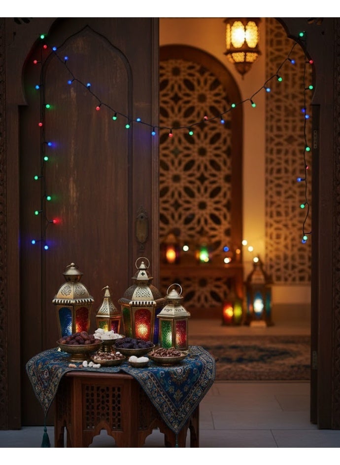 حبل إضاءة سلك أسود 32 لمبة – علبة صفراء AH-14 - Image 2