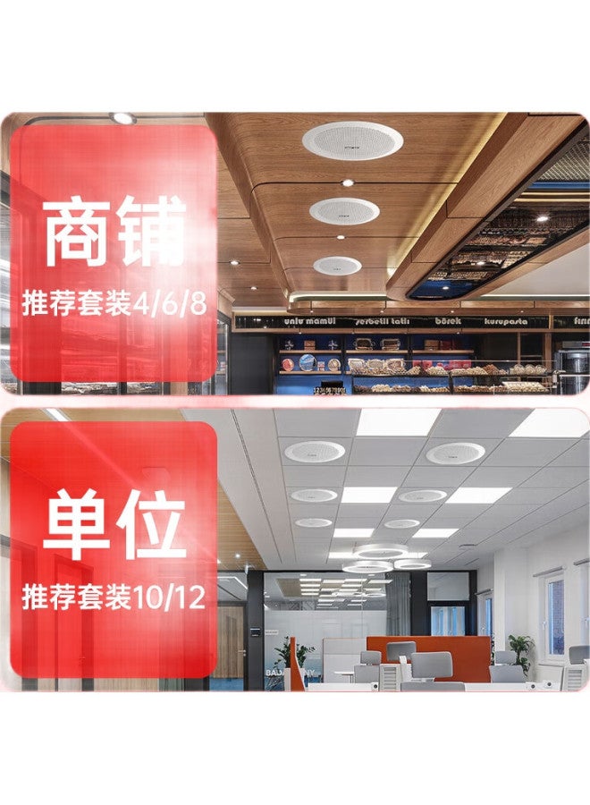 SAST X5 Ceiling Speaker, Recessed Ceiling Audio System, Background Music For Shopping Malls And Stores, Public Address Speaker, 5-Inch - Image 1