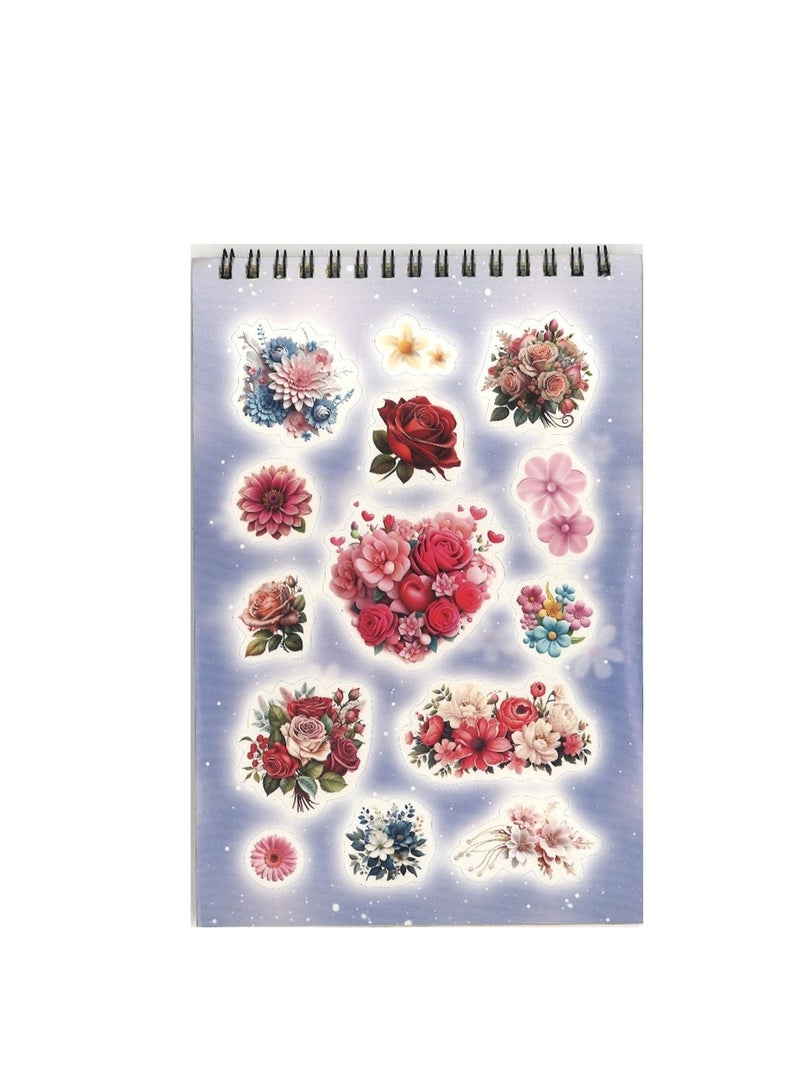 SBC 4-Sheet Flower Sticker Book For Kids - Image 2