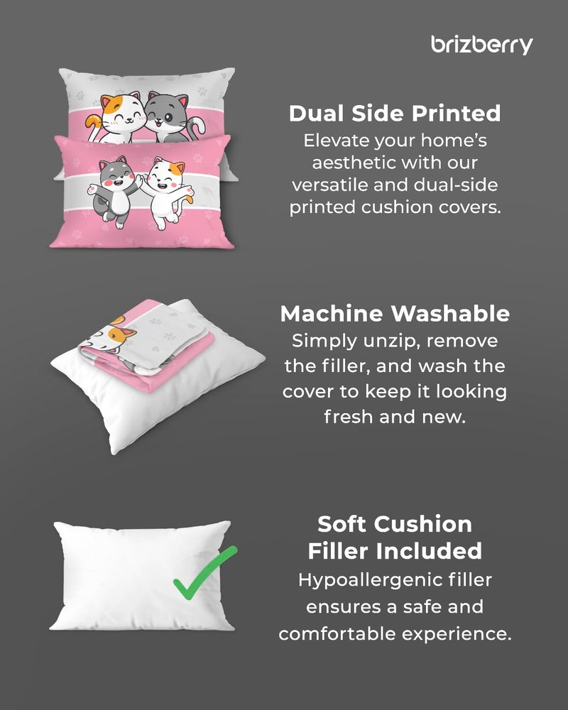 Brizberry ® Kids Pillow Cushion with Super Soft Fabric | Animal & Cartoon Prints | 12x18 inches (Design 4) - Image 3