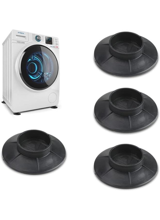 EasyLife 4 Pieces Washing Machine Vibration Feet Pads Rubber Foot Base Mat, Vibration Dampers Shock Absorber for Tumble Washer Dryer Home Appliances Furniture Bottom Stability  - Image 1